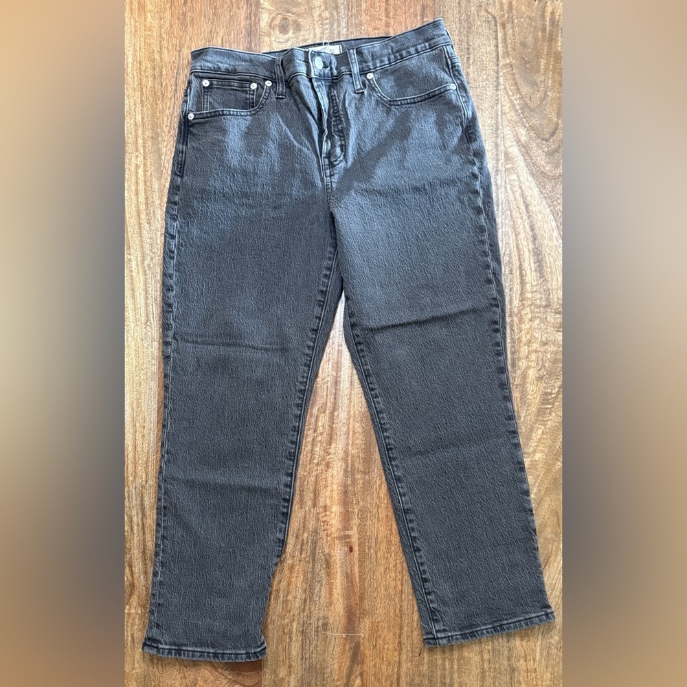 Madewell Womens The Perfect Vintage Jeans Straight Leg Denim Black Size 29P